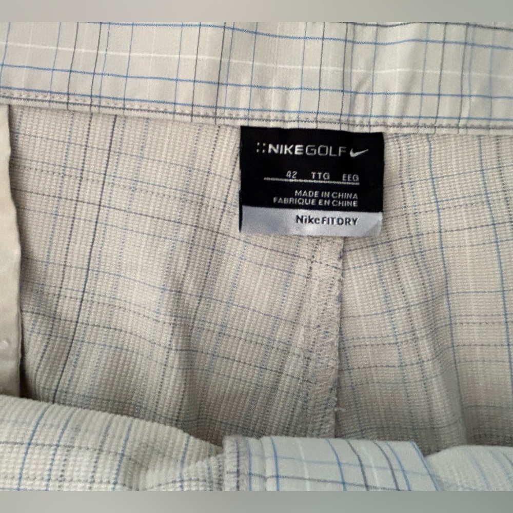 NIKE GOLF fit-dry mens size 42 plaid golf / casual shorts - Picture 5 of 5